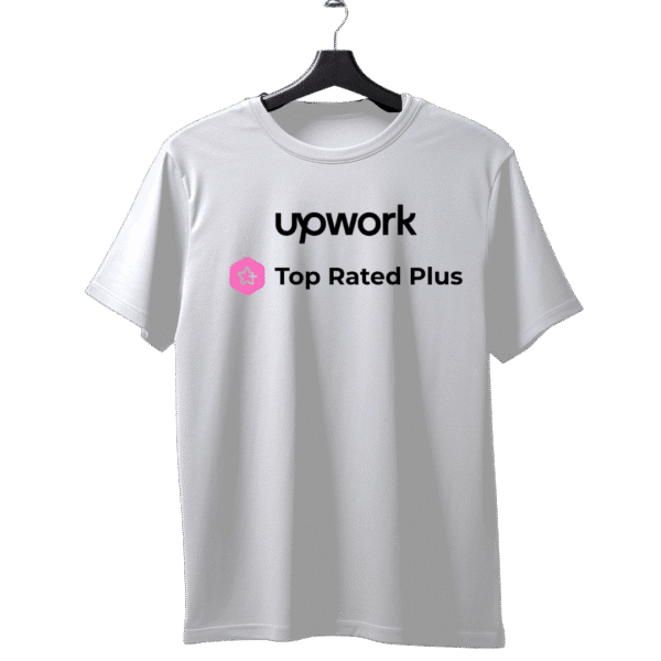 Upwork Top Rated Plus unisex T-Shirt - Image 2