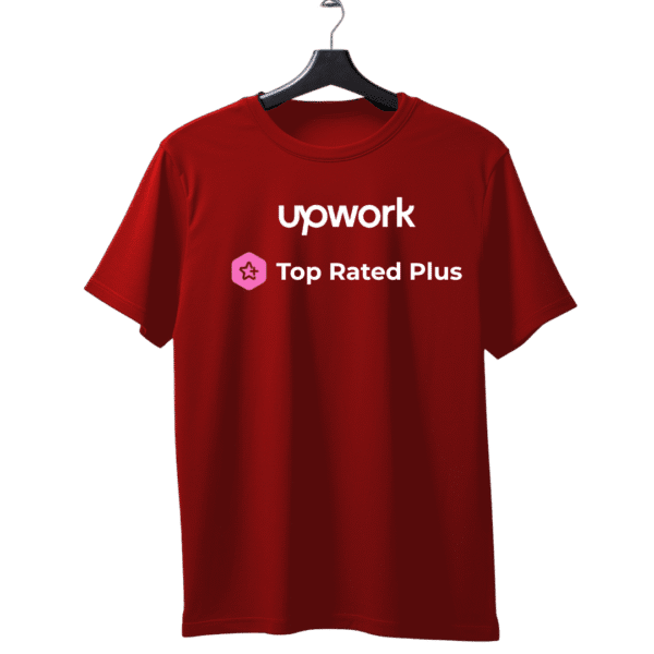 Upwork Top Rated Plus unisex T-Shirt - Image 5